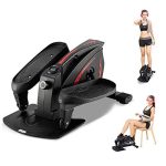 GREARDEN Under Desk Elliptical Machine, Mini Cycle Exercise Bike, Desk Elliptical Machine Trainer with Non-Slip Pedal- Black