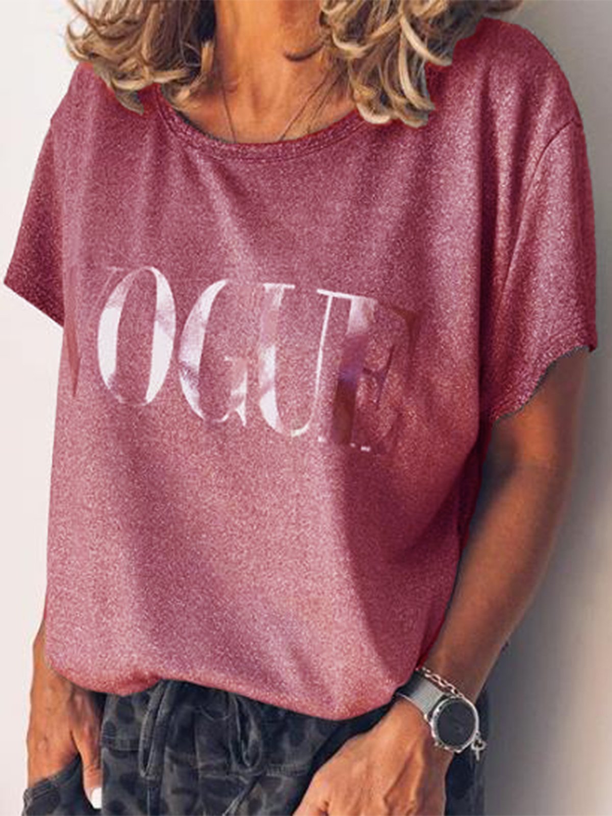 Casual Round Neck Short Sleeve Shirts