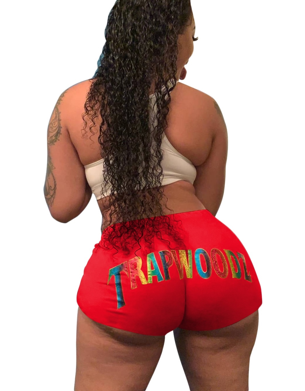 Sexy Fitness Print Jogger Shorts