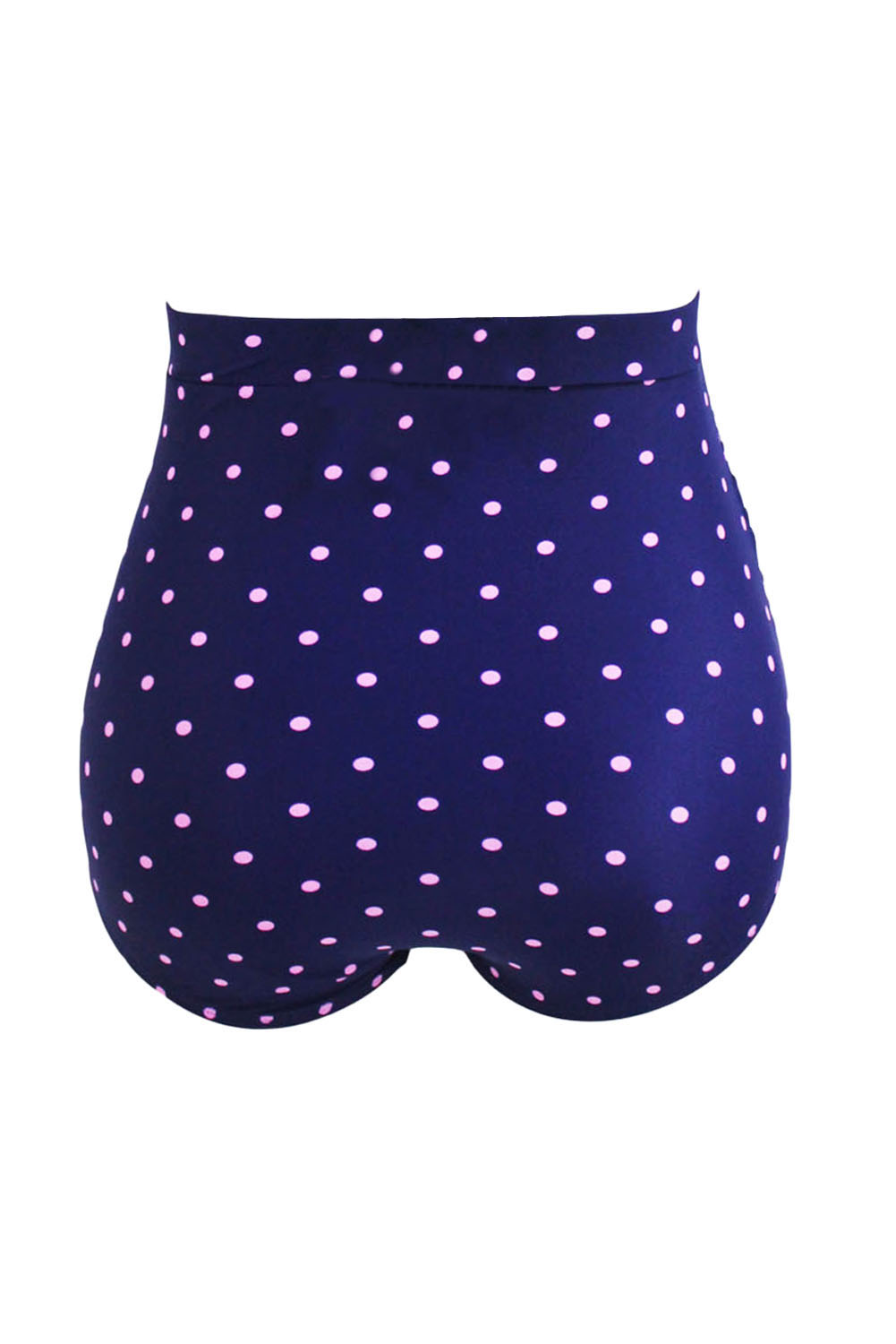 Polka Dot Print Retro High Waist Swim Bottom
