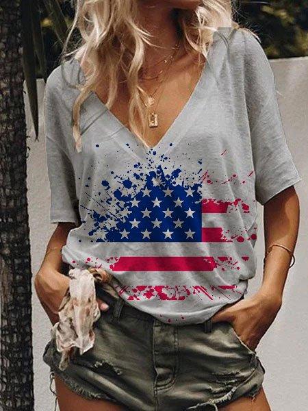 Cotton V Neck Casual Shirts & Tops