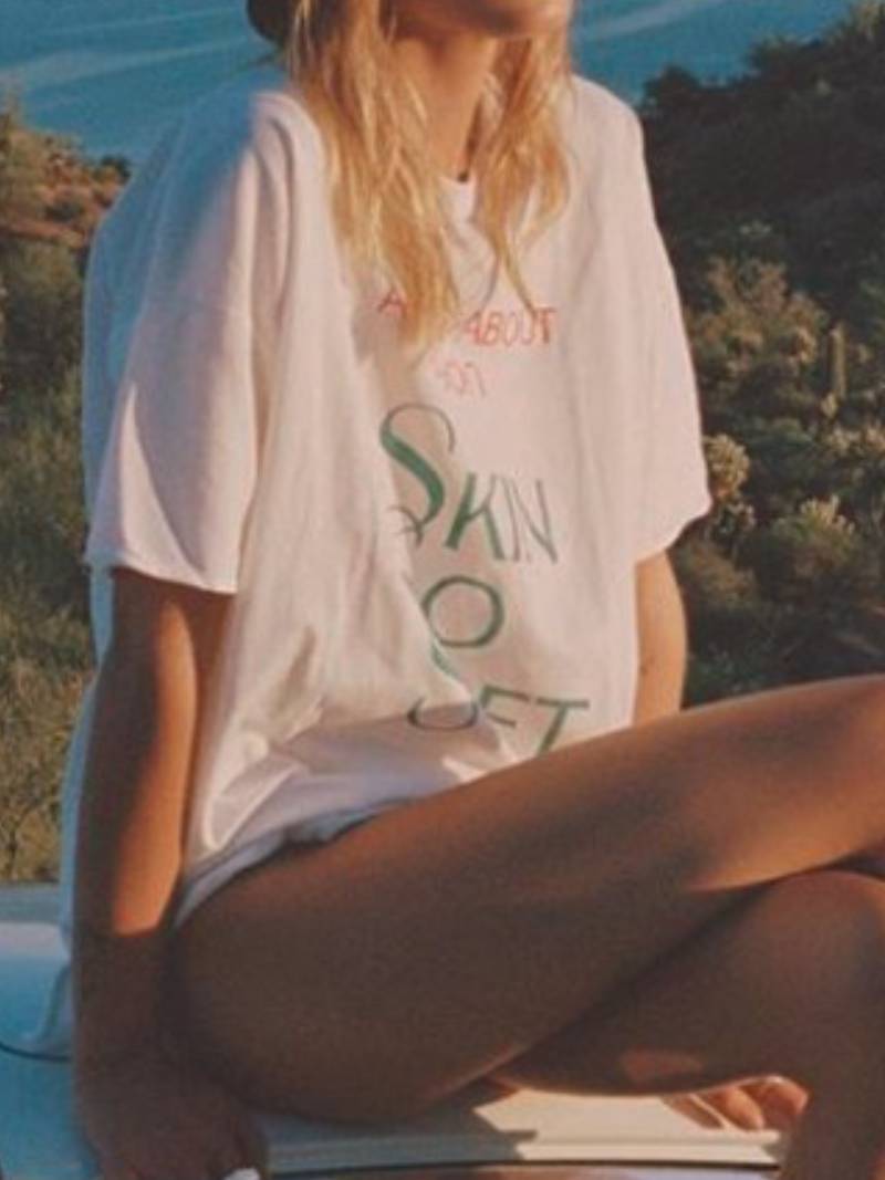 Letter Crew Neck Shirts & Tops