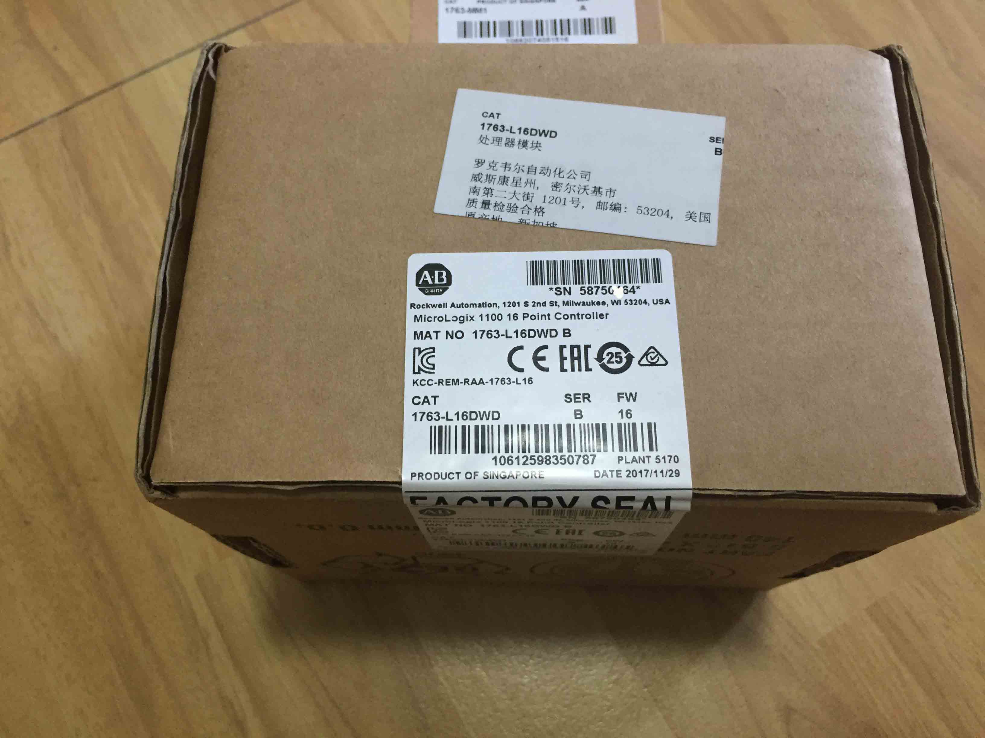 1763-L16DWD Allen Bradley Original Brandy New Factory Sealed