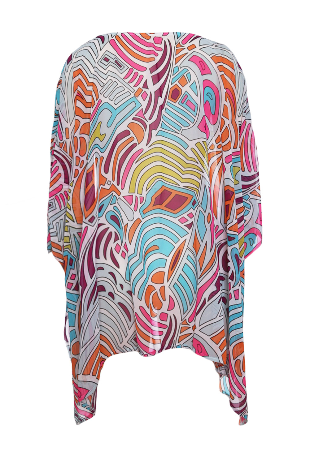 Eye-candy Random Print Beach Tunic Cover up