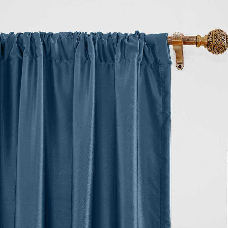 CUSTOM Lao Hang Zhou Navy Polyester Cotton Thermal Insulated Curtain