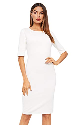 Shein 女式短袖优雅紧身铅笔连衣裙