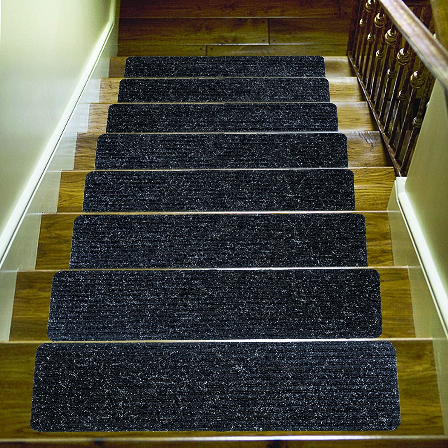 14 Pack-(8���x 30���),Non-Slip Stair Treads Carpet Indoor, Anti Slip Stair Mats, Brown