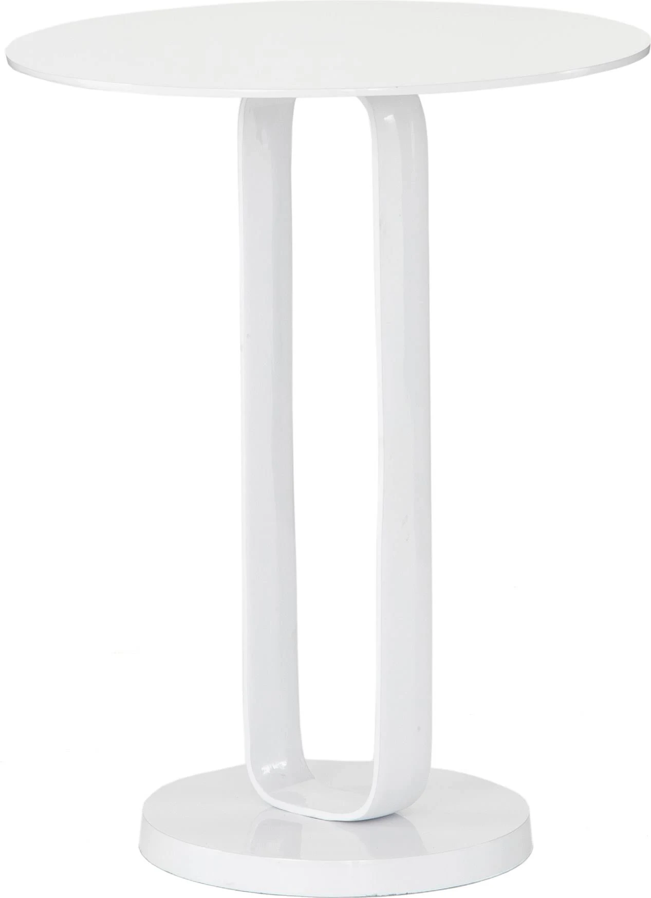 Douglas End Table - White Aluminum
