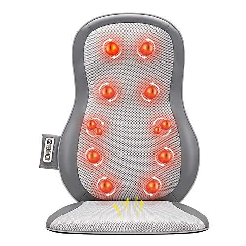 Adjustable Intensity Shiatsu Massage Seat Cushion for Shoulder and Neck...