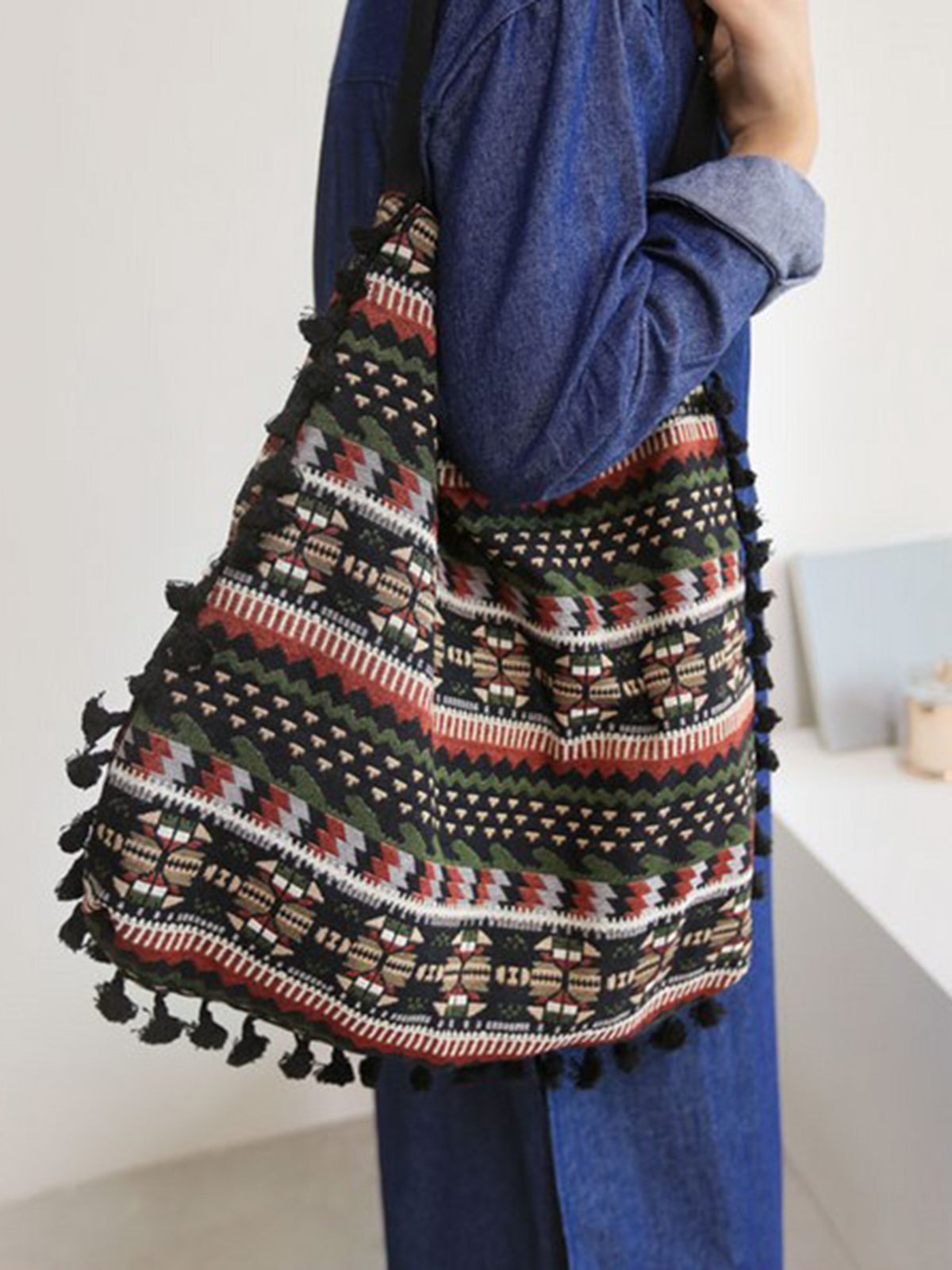 Green Cotton Crossbody Bags