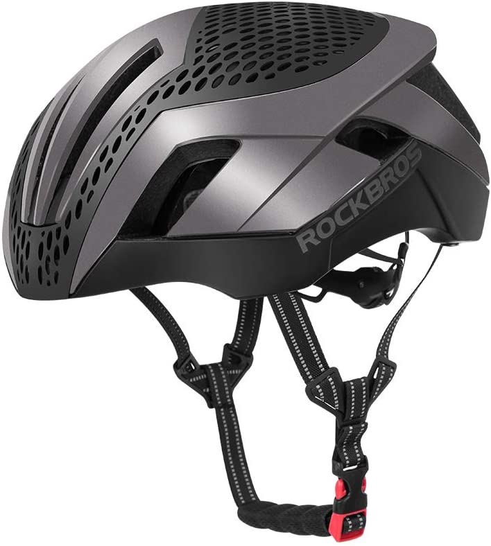 ROCK BROS Bike Helmet Road Bicycle Helmet for Men Women Certified Adult Bike Helmets with 2 Interchangeable Covers Blue Black