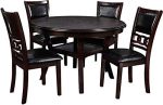Classic Furniture Gia 5-Piece Round Set with 1 Dining Table and 4 Chairs