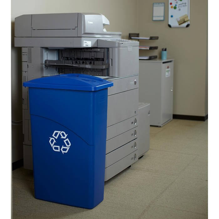 Rubbermaid Slim Jim 23-Gallon Recycling Container, Blue