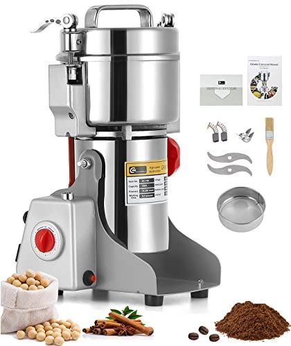 700g Electric Grain Grinder Mill Safety Upgraded 2400W High-speed Spice