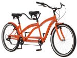 Adult Beach Cruiser Bike, 26-Inch Wheels, 7-Speed, Orange