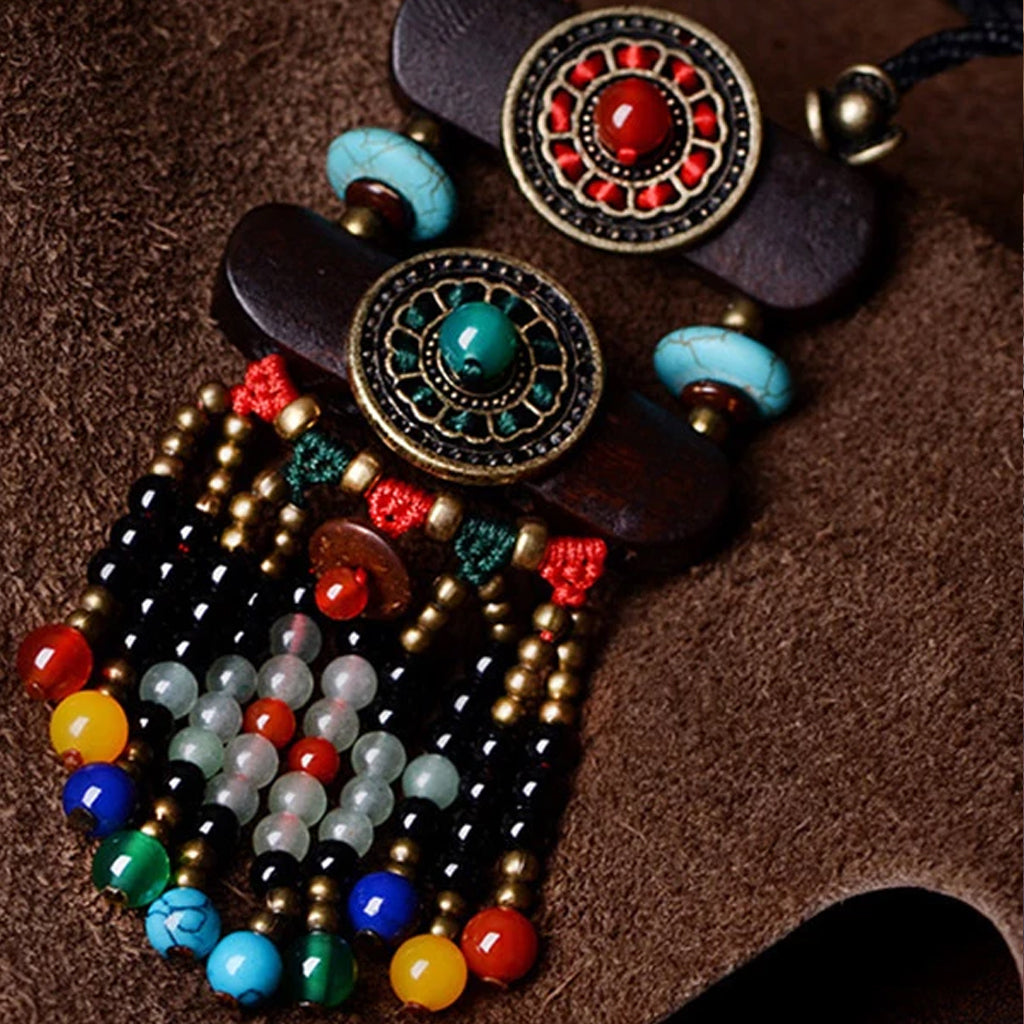 Original Geometry AgateTassel Necklace