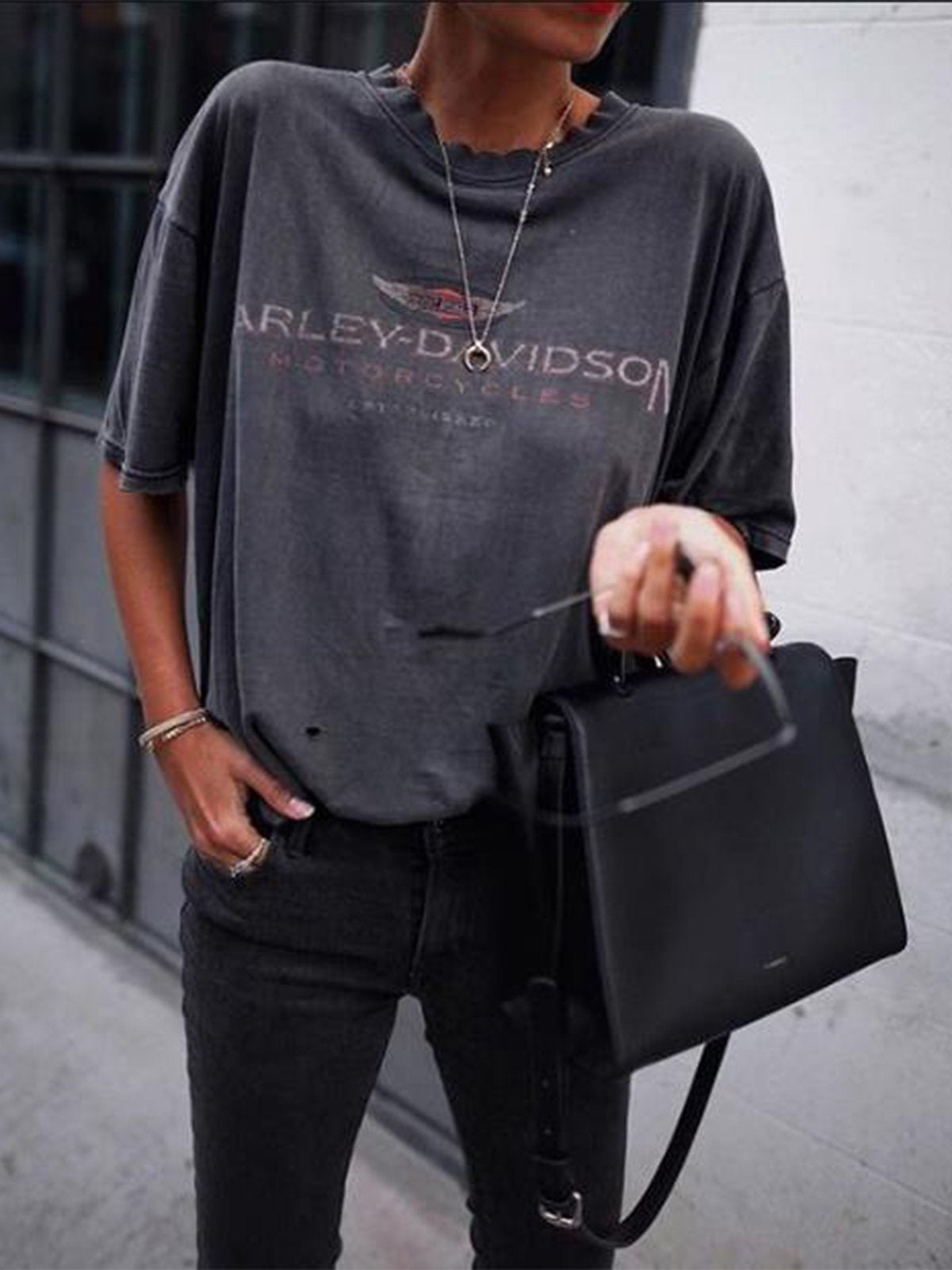 Casual Short Sleeve Round Neck Printed Shirts