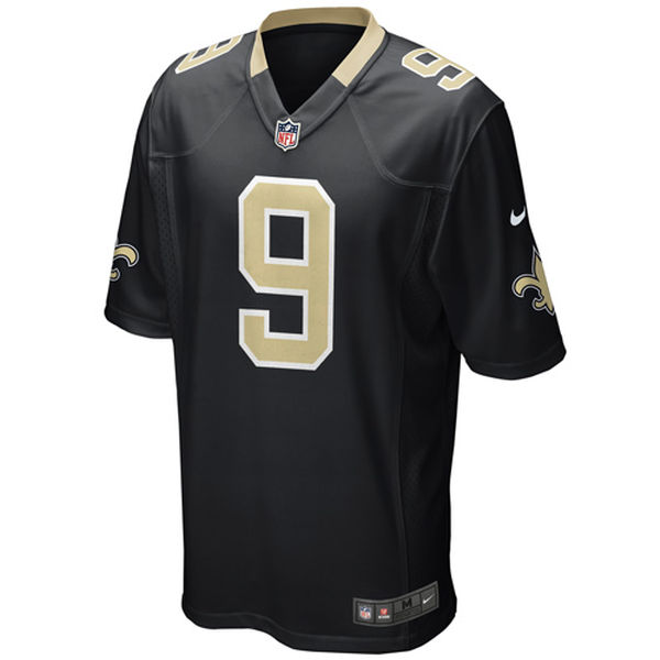 Mens New Orleans Saints Drew Brees Nike Black Game Jersey