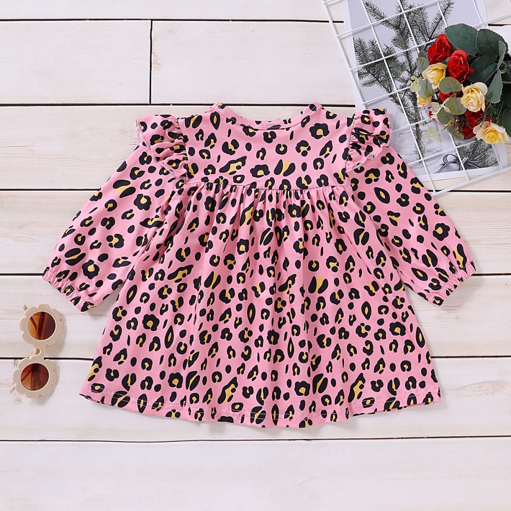 Kids Girl Print A-line Dress with Sleeves