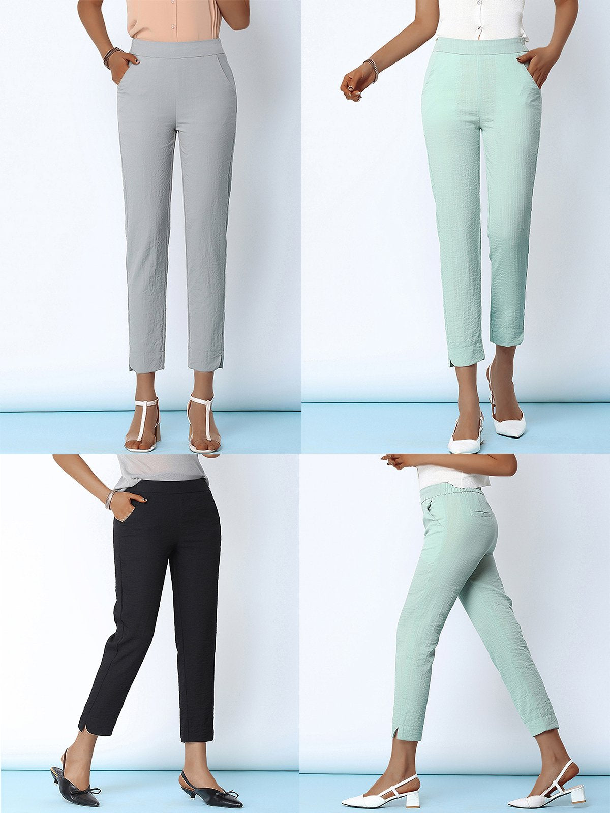 Plus Size Women Solid Casual Pants