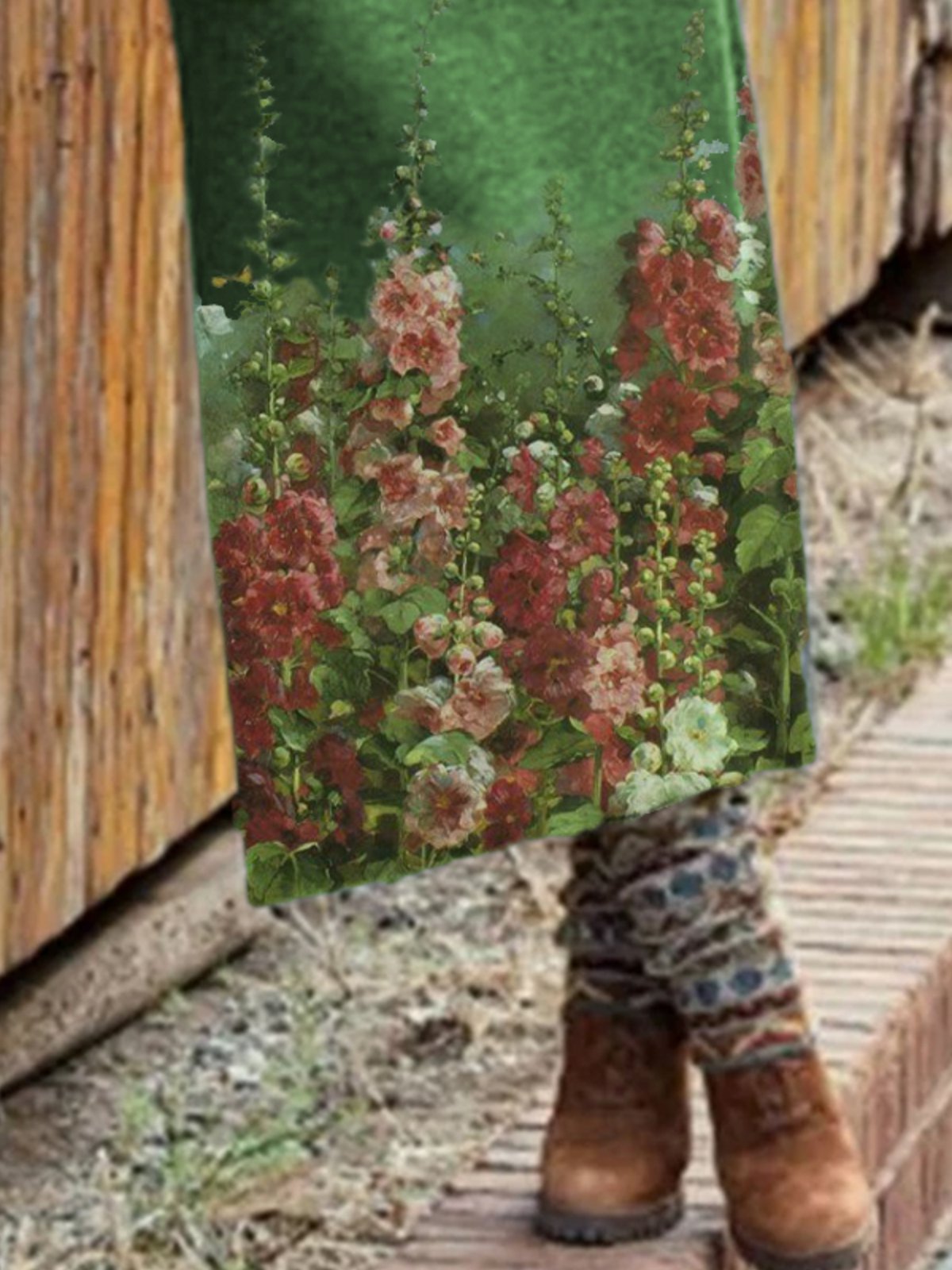 Cotton-Blend Long Sleeve Dresses