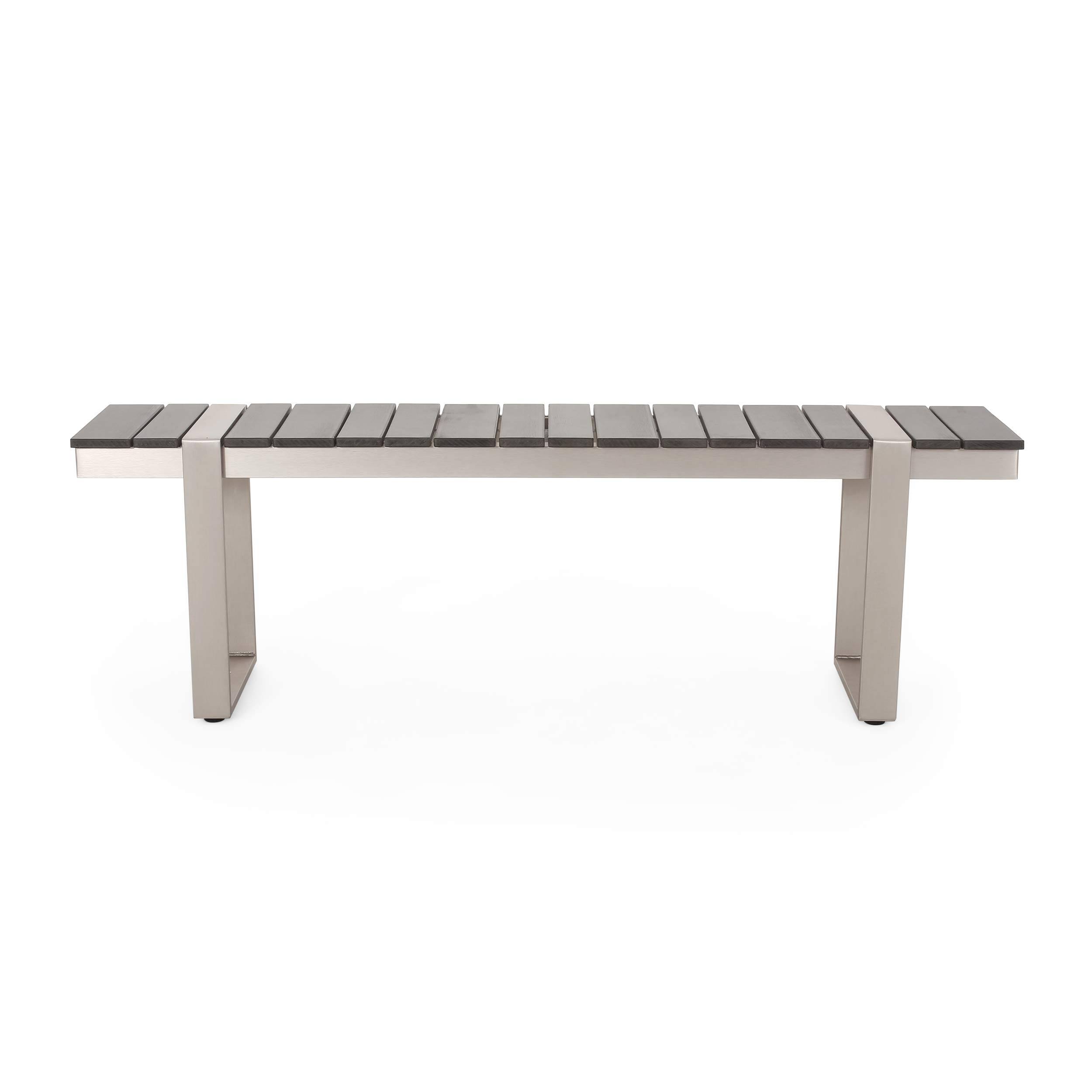 Christopher Knight Home 313718 Dining Bench, Silver + Gray
