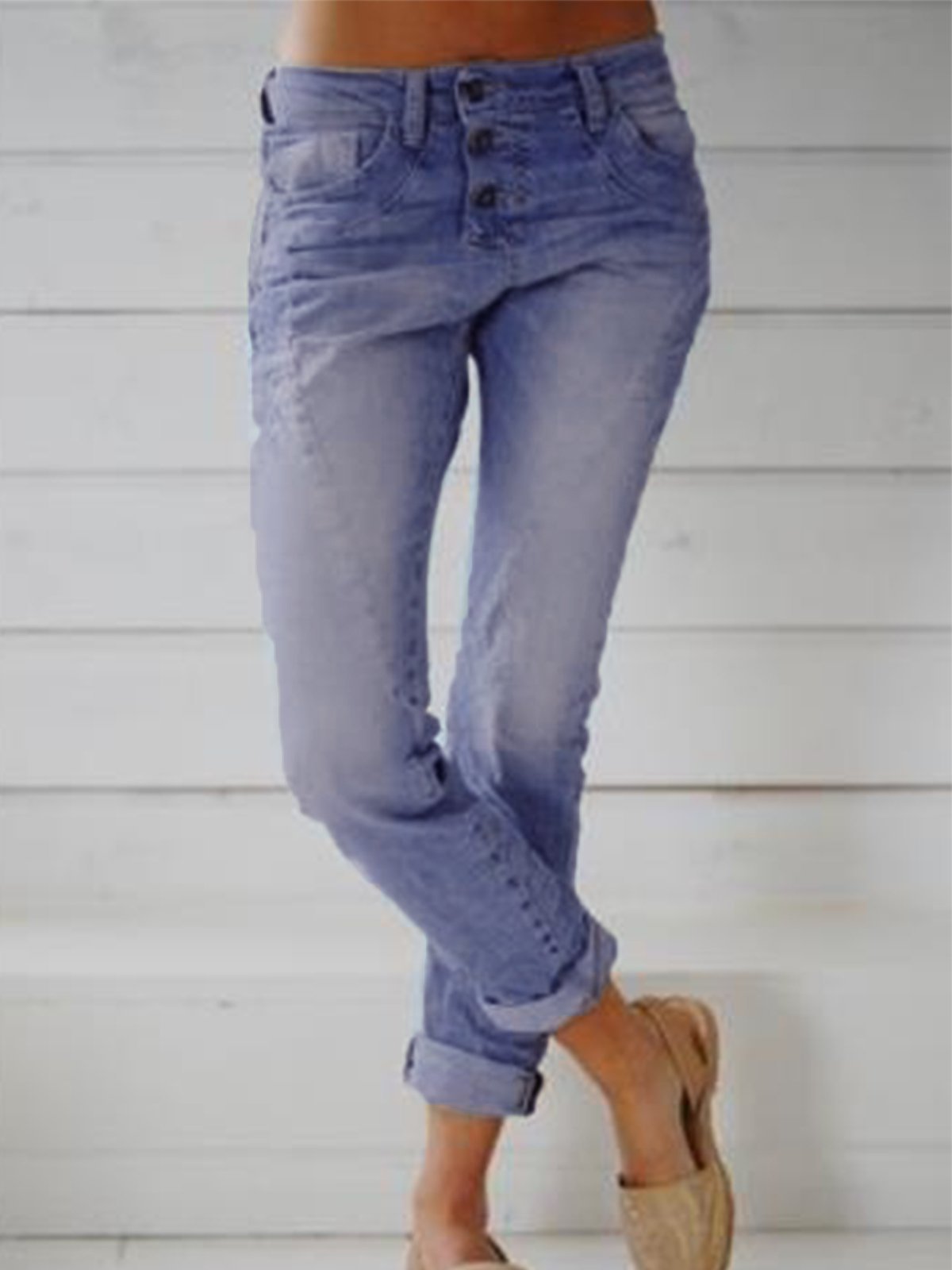 Casual Pockets Pants