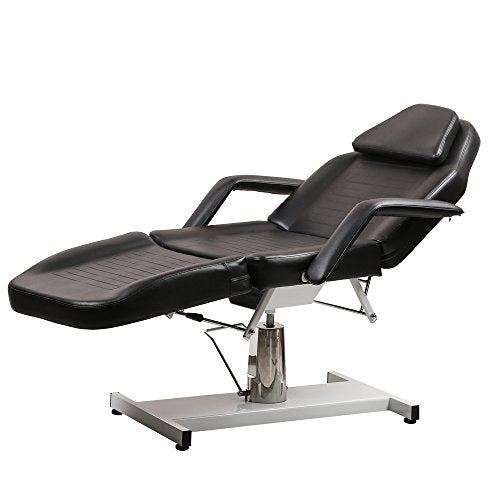 Black Facial Massage Table Bed Chair for Beauty Salon