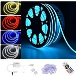 100ft Waterproof LED Neon Rope Light Multi-Color(16) with Remote