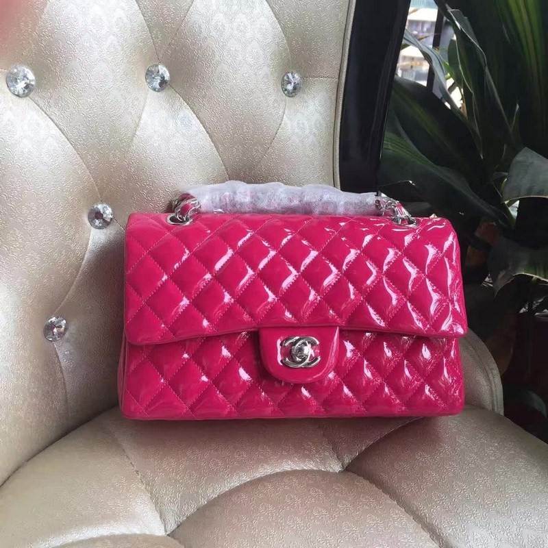 high quality handbag 119014 patent genuine leather flap bag 1112