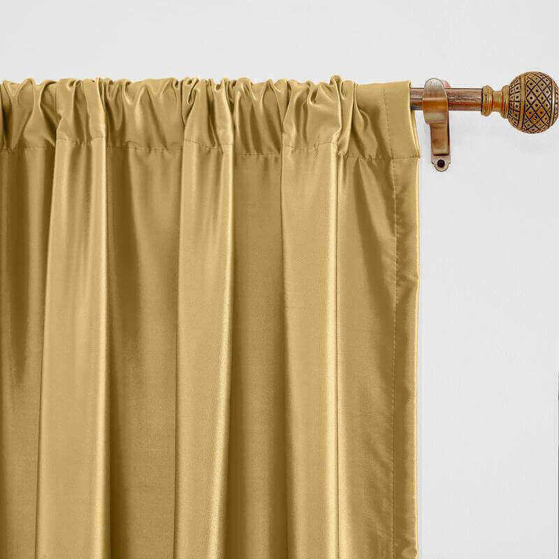 CUSTOM Lao Hang Zhou Gold Polyester Cotton Thermal Insulated Curtain