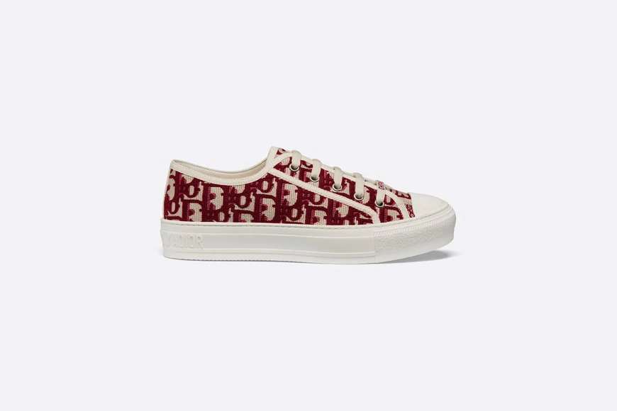 Walk'n'Dior Sneaker Burgundy Dior Oblique Embroidered Canvas