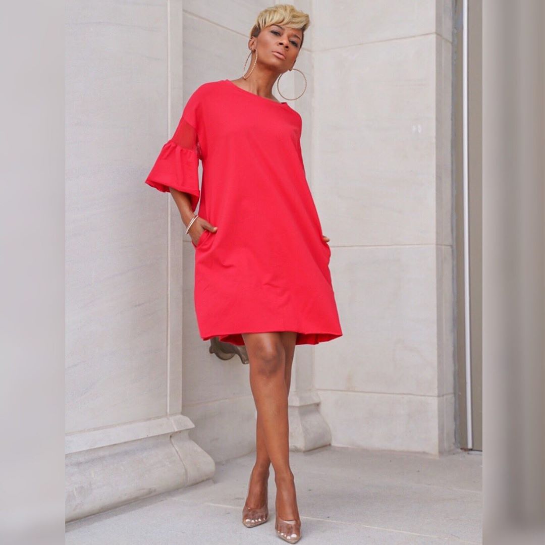 Casual Shirt Dress with Wide Cuffs