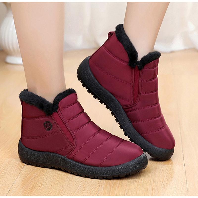 Women Winter Waterproof Comfy Slip-On Snow Boots