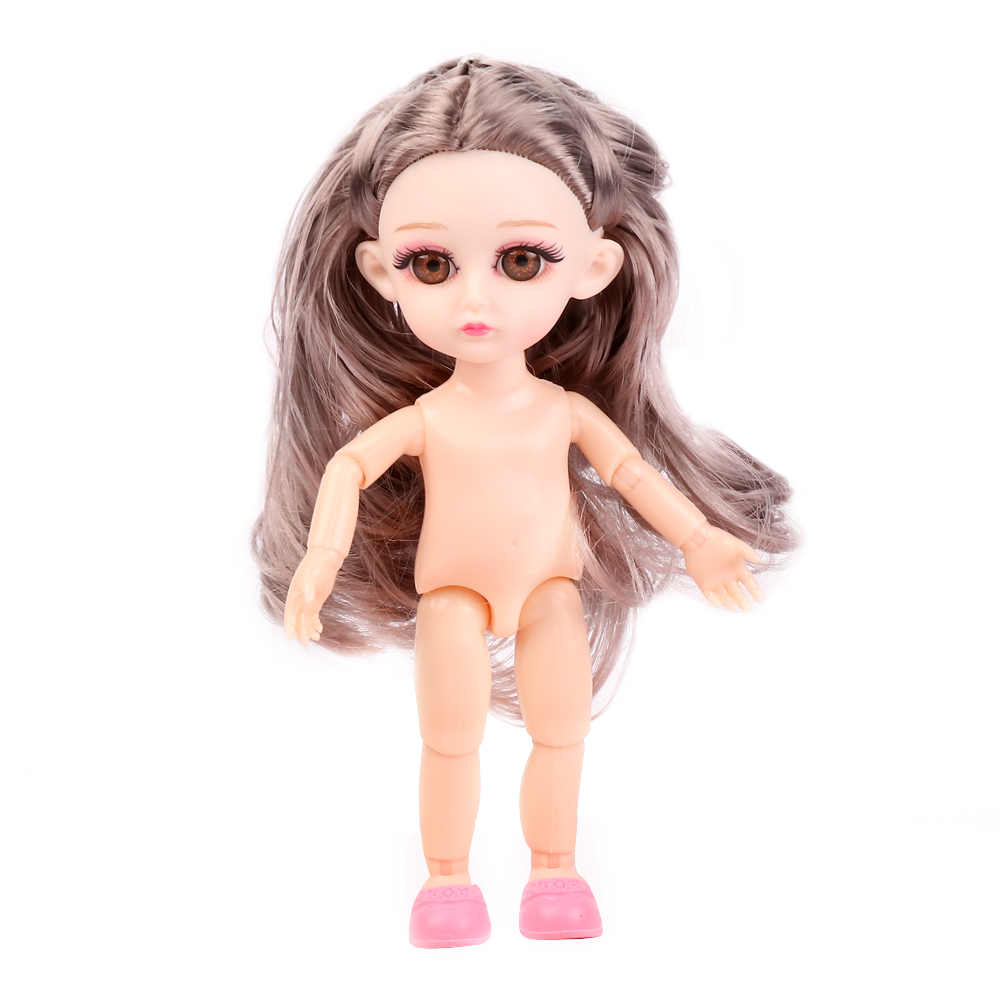 Copy 16CM sexy Doll With 13 Moveable Joints Naked Nude Body Fashion Dolls Children DIY Toys Handmade Beautiful Dress Girls Gift