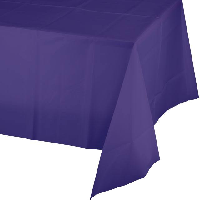 Creative Converting 01287 Purple Plastic Tablecover 54 x 108 Solid (Case of 12)