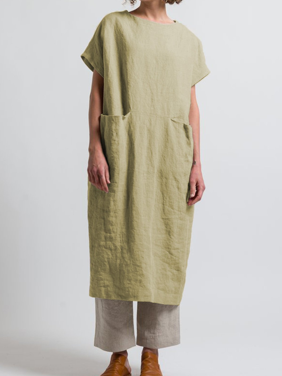 Oversized Scoop Neck Style Dress Tunic