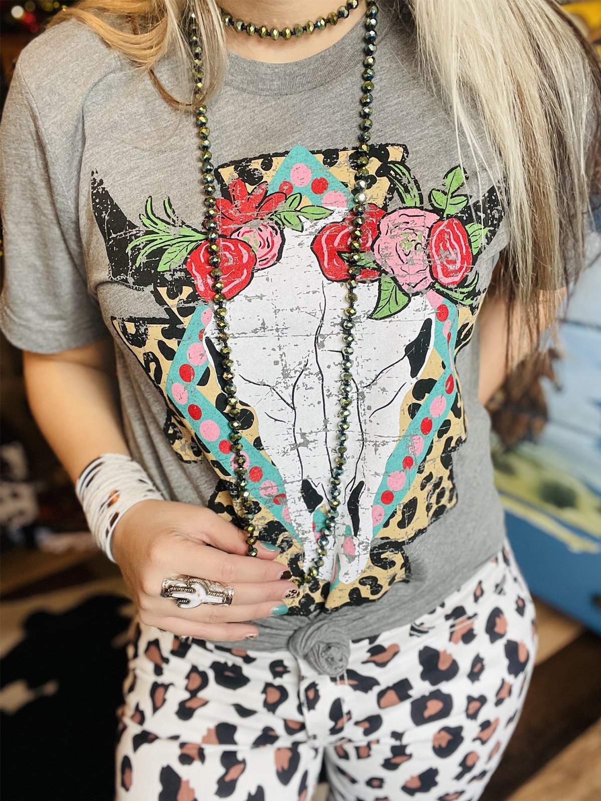 Short Sleeve Shift Casual Printed Shirts & Tops