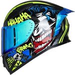 Motorcycle Helmet Full Face with Pinlock Compatible Clear & Tinted Visor /Medium