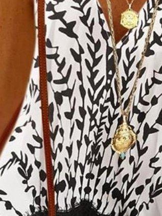 Sleeveless V Neck Chiffon Shirts & Tops