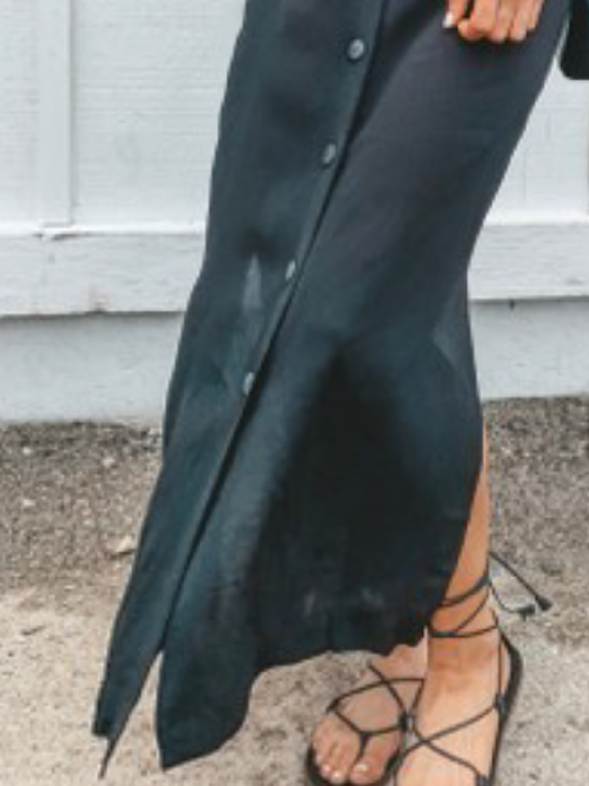 Casual Plus Size Button Down V Neck Sleeveless Maxi Dresses