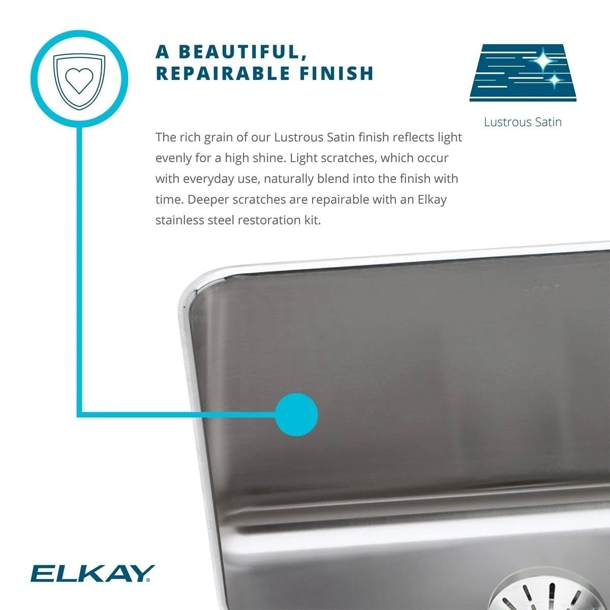 Elkay DRKAD252255FR4 Classroom Sink Stainless Steel