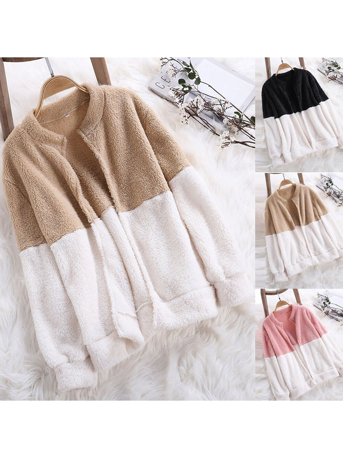 Stand Collar Long Sleeve Sweet Coats