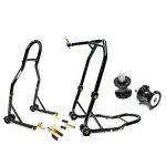 Motorcycle Front Triple Tree&Rear Swingarm Spool Lift Combo Wheel Lift Stands/8mm