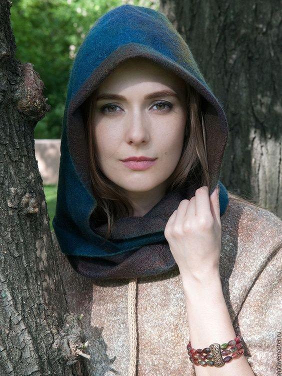 Blue Vintage Cotton-Blend Hats