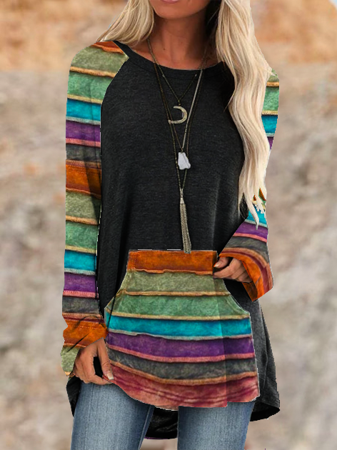 Knitted Raglan Sleeve Shirts & Tops