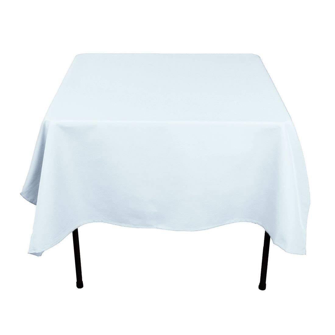 Gee di Moda Square Tablecloth - 180cm x 180cm - Baby Blue Square Table Cloth for Square or Round Tables in Washable Polyester -