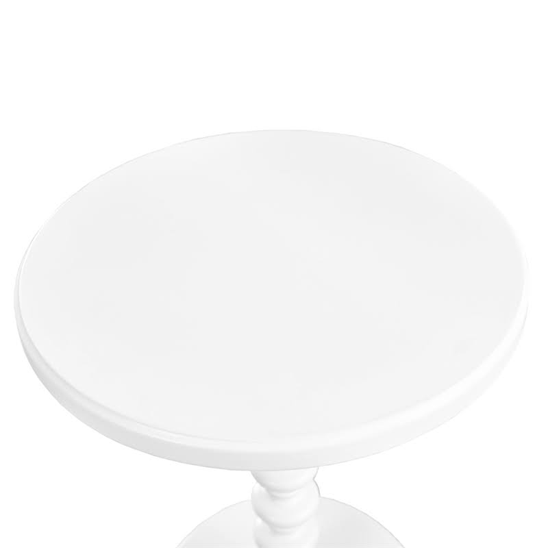 Powell Round Spindle Table (White)