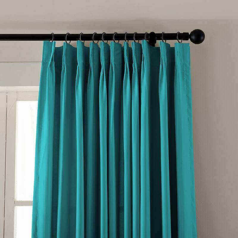CUSTOM EDOARDO Turquoise Indoor Blackout Curtain