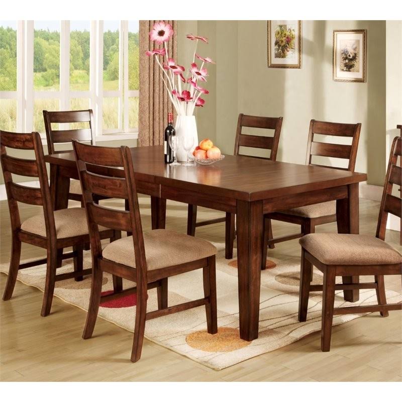 Furniture of America Nessa Extendable Dining Table in Antique Oak
